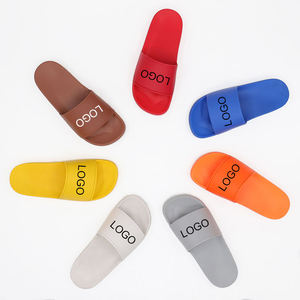 Sandalias de PVC con Logotipo Personalizado, Color Sólido, Punta Abierta, Antideslizantes, para Interiores, Verano, con Entresuela de EVA, Unisex para Hombre y Mujer - Product Image 1