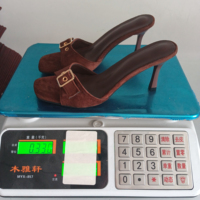 Chaussures en daim pour femmes 618, sexy, avec boucle de ceinture et talons hauts, 2 couleurs, sandales, pantoufles, taille 35-42, vente directe d'usine