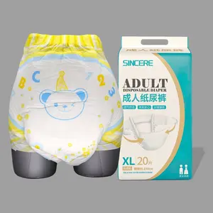 Factory discount wholesale Disposable diaper for Adult Elderly Soft Breathable Incontinence Diaper Ultra Thick Adult Diaper