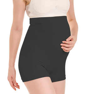 Sous Lulu Short de maternité transfrontalier personnalisé motif à carreaux mince contrôle du ventre lifting des fesses élastique pull-up amincissant les cuisses - Product Image 5