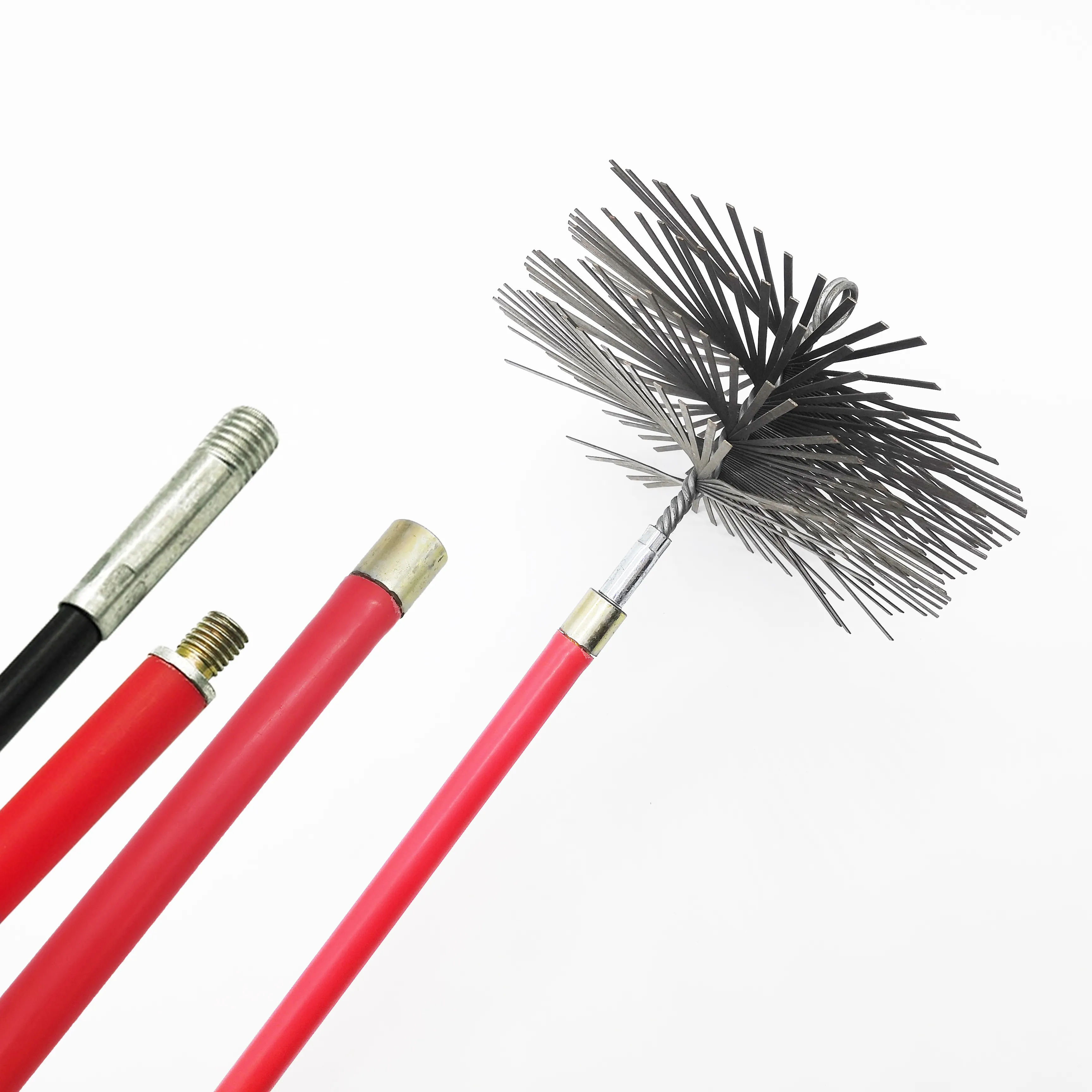 Universal Household Fireplace sweep tools Nylon wire chimney sweeper brush set with rod