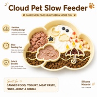 Gamelle anti-glouton pour chien en silicone, distributeur de nourriture interactif anti-étouffement, tapis de léchage antidérapant pour chats, chiens et chiots, pour nourriture humide ou sèche, anti-ballonnements