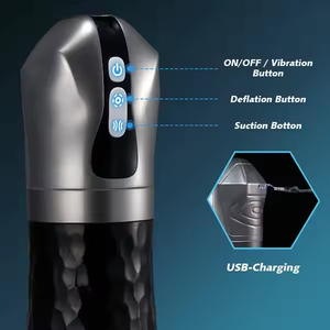 Jouets sexuels oraux vibrant à succion et compression pour gorge profonde, stimulateurs automatiques mains libres pour hommes, godets masturbateurs pour hommes - Product Image 5