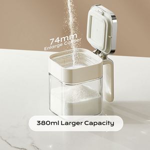 Kitchen Seasoning Powder Storage Container Condiment Canisters Pots Sugar Salt Bowl Glass <b>Spice</b> <b>Jar</b> With Stainless Steel Lid - Product Image 4