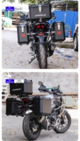 Boîte latérale universelle pour moto 37L, sacoche en alliage d'aluminium, bagages de moto verrouillables pour BMW Honda Kawasaki