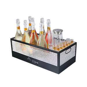 Led Illuminated Ice Bucket Rectangle Plastic Party Beer <b>Rack</b> KTV <b>Bar</b> Beverage Tub - Product Image 5