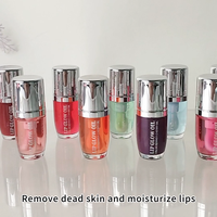 Huile à lèvres volumisante vegan longue durée à label privé, huile à lèvres volumisante hydratante à la cerise, huile à lèvres brillante avec un grand pinceau
