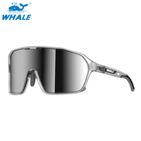 Lunettes de cyclisme sportives transparentes grises TR90 personnalisées en gros avec branches interchangeables et antidérapantes