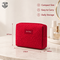 Borsa Cosmetica in Poliestere Testurizzato, Pochette per Trucchi, Set Regalo GWP, Logo Personalizzato OEM, Vendita all'Ingrosso per Brand di Bellezza
