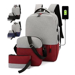 Mochila para Computadora de Fábrica BSCI, OEM ODM, Diseño Simple, Ligera, para Viaje, Juego de 3 Piezas, Bolsa para Laptop - Product Image 1