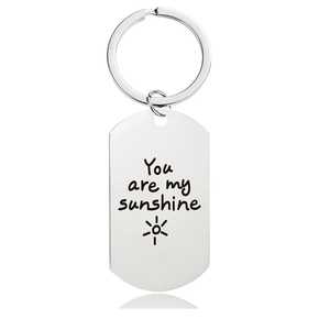 מפעל כסף נירוסטה כדי אשתי הבעל החבר חברה אתה שלי ברק מחזיקי מפתחות - Product Image 2