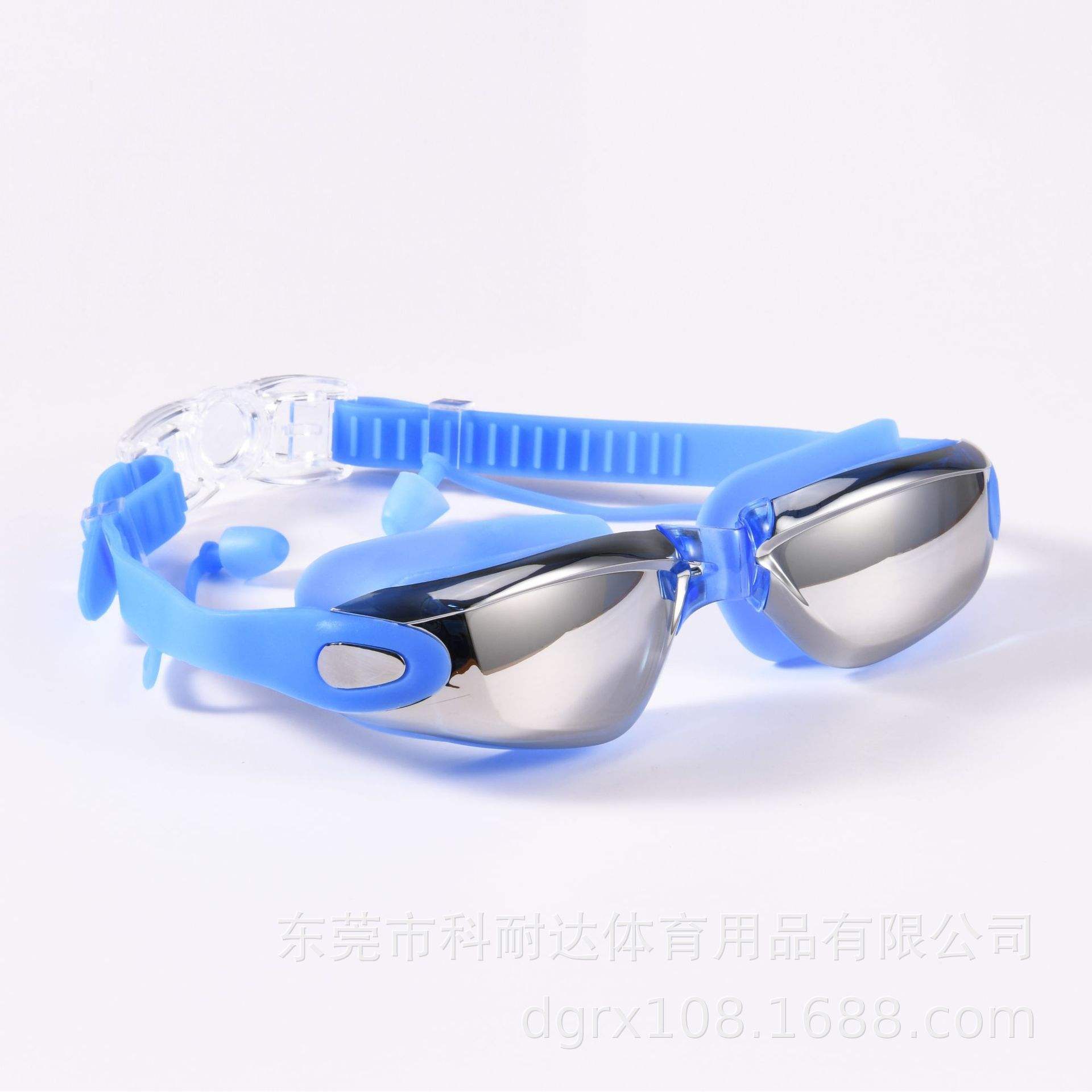 Miroir plat électrolytique bleu, emballé dans un sac OPP.