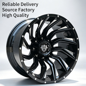 Jantes forgées tout-terrain Flowtone 20 pouces 6x135/139.7 <span class=keywords><strong>Noir</strong></span> brillant <span class=keywords><strong>4x4</strong></span> SUV à rebord profond pour Hummer H2 H3 RAM 1500 <span class=keywords><strong>Jeep</strong></span> - Product Image 1