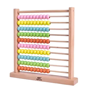 Houten Telraam Wiskunde Leren Speelgoed Getallen Tellen Berekenen Kralen Abacus Speelgoed