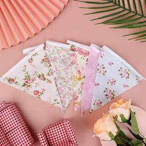 Banderoles de 19 pouces en forme de Triangle, drapeaux en <span class=keywords><strong>tissu</strong></span> multicolore, guirlandes de fanions pour fête, décoration suspendue pour Festival en plein air - Product Image 6