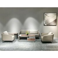 Mobilier moderne contemporain commercial de luxe personnalisé Mobilier en cuir Bureau blanc Canapé pour bureau de direction