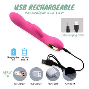 Aiersha beheiztes Kaninchen Doppelkopf Vibrator Frauen Masturbation Sexspielzeug für Erwachsene - Product Image 6