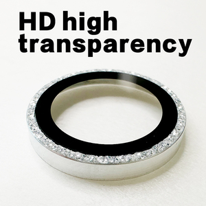 Kaca Film Pelindung Lensa Kamera Belakang iPhone 15 Promax Flash Diamond Mobile Phone Lens Tempered Glass Film dengan Berlian - Product Image 4