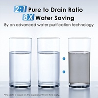 Sistem Filter Air Reverse Osmosis Tanpa Tangki 2200GPD, Pembersihan Otomatis, Filter RO Komersial untuk Rumah, Dapur, Kantor
