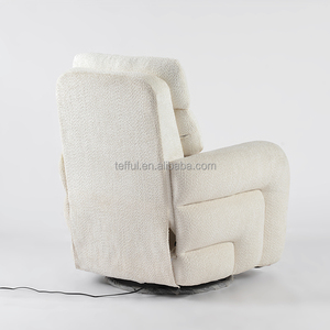 Sillón Giratorio Reclinable para Cuarto de Bebé, Cómodo Sillón Giratorio Reclinable de Tela Bouclé para Sala de Estar - Product Image 6