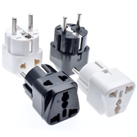 Blanc Noir Cuivre 2in1 AU UK US à EU Universel Allemagne France Indonésie Corée du Sud Russie Adaptateur de prise de voyage Type E/F