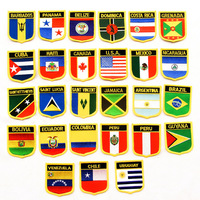 Fer en gros sur des patchs 100 patchs brodés de drapeau de pays personnalisés votre conception pour les vêtements