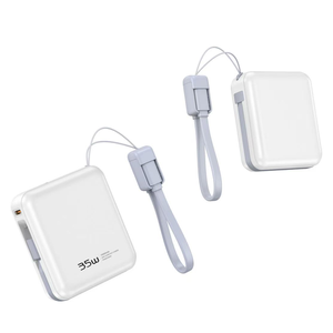 Batterie externe 2 en 1 mini 10000mAh 35W, charge rapide bidirectionnelle, câble Type-C intégré, support de câble, <span class=keywords><strong>chargeur</strong></span> portable multicolores - Product Image 5