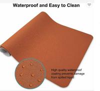 Tapis de bureau en cuir durable et liège de grande taille, des deux côtés, tapis de table pour ordinateur portable à nettoyage facile pour écrire tapis de bureau en cuir PVC