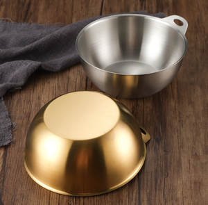 304 Stainless Steel Pickles Bowl Single Handle Salad Fruit Bowl Tableware for Korean Grill Kitchen Restaurant Serving Bowl - Product Image 3