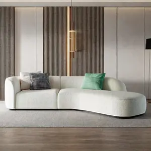Nouveau design haut de gamme incurvé canapé salon hall affichage confortable canapé combinaison ensemble
