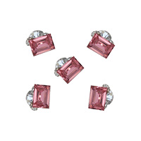 Strass en cristal K9 colorés à angle droit, personnalisables avec logo, pour nail art, bijoux, finition scintillante, faits à la main, en forme de cube de sucre