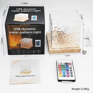 Lámpara LED de Cristal Aurora Giratoria de 16 Colores, Efecto Dinámico de Ondas de Agua Azules, Cubo Proyector de Luz Nocturna - Product Image 6