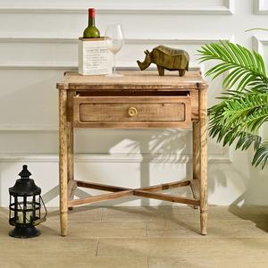 INNOVA Home Living Room Natural Wooden Panel Design Modern Durable Easy Assembly Decorative <b>Storage</b> Drawer Coffee <b>Side</b> <b>Table</b> for - Product Image 3