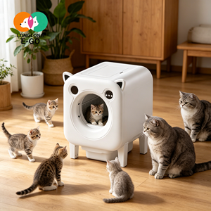 Litière Intelligente Automatique <span class=keywords><strong>pour</strong></span> <span class=keywords><strong>Chats</strong></span> à Vendre : Interphone Vocal IA, Surveillance Vidéo, Nettoyage et Désodorisation à une Touche - Product Image 1