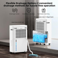 Absorbeur d'humidité électrique déshumidificateur domestique 20L avec drainage continu et dégivrage automatique