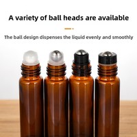 Botol Roll On Kaca Amber Mini 10ml, Isi Ulang, Botol Kosong, Kustomisasi MOQ Kecil
