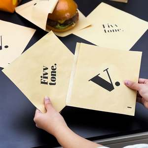 Custom Logo Printed Eco-Friendly Disposable Biodegradable Recyclable Waterproof Kraft Paper <b>Bags</b> for Sandwiches Burger Baguettes - Product Image 5