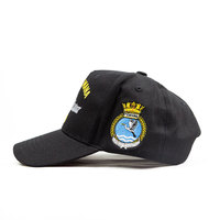 Gorra Negra Bordada con la Emblema de la Nave F111, Gorra de Recuerdo de la Marina de Nueva Zelanda HMNZS TE MANA
