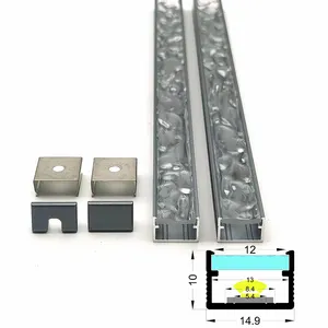 Wasserwellen-PC-Diffusor-LED-Profil Amazon-LED-Aluminiumprofil-Extrusion kanal zum Heben von LED-Streifen licht