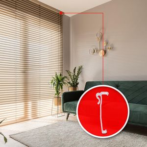 6 pièces 3.25 pouces Design industriel <span class=keywords><strong>PVC</strong></span> <span class=keywords><strong>fenêtre</strong></span> aveugle Clips Long canal caché cantonnière rideaux accessoires haute moderne en plastique bon - Product Image 6