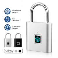 Cadenas intelligent à empreinte digitale Guidi, serrure biométrique sans clé, rechargeable par USB, avec anse en alliage de zinc pour armoire, casier, boîte à outils