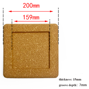 Alfombrilla de cerámica redonda cóncava con Base de corcho Bandeja de Mantel individual aislada antideslizante Moldeado de prensa en caliente Alfombrilla de olla reutilizable Bandeja de corcho - Product Image 6