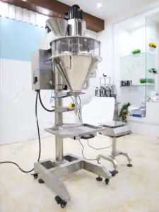 YETO-500g 1000g חצי אוטומטי מכונת מילוי אבקת חלבון סוכר תבלינים אבקת מילוי עם במשקל צנצנת בקבוק שקיות דלי Pow