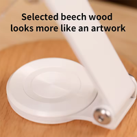 Support de support de téléphone portable en acrylique de bureau Portable base en bois support de téléphone portable en acrylique support de support de tablette pliable pour bureau