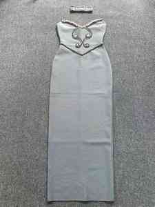 OEM fabbrica su misura senza spalline <span class=keywords><strong>abiti</strong></span> da sera <span class=keywords><strong>eleganti</strong></span> per le <span class=keywords><strong>donne</strong></span> vestito da matrimonio lungo festa con perline girocollo - Product Image 3