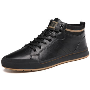 Nouvelles Chaussures de Sport Décontractées pour Hommes, Style Britannique Tendance, Mi-montantes Invisibles, Respirantes, en Cuir Véritable, Semelle Souple, Rehaussantes - Product Image 2