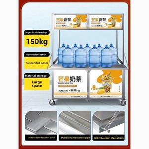 Chariot mobile multifonctionnel pliable en acier inoxydable pour snacks et marchés nocturnes, idéal pour le <span class=keywords><strong>camping</strong></span> en extérieur - Modèle 2025 - Product Image 6