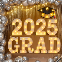 Enseignes lumineuses à LED personnalisées sur le thème de la remise de diplôme, numéros lumineux pour les événements de remise de diplômes universitaires