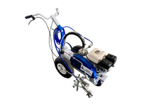 Machine de marquage routier à peinture froide sans air avec moteur essence 6,5 CV et pompe à diaphragme haute pression 4 L/min