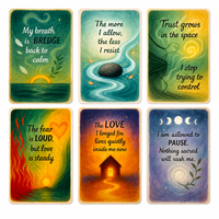Vente en gros personnalisée de 50 cartes d'affirmation douce, jeu d'oracle, cartes de guérison spirituelle, cartes de tarot parfumées, OEM ODM